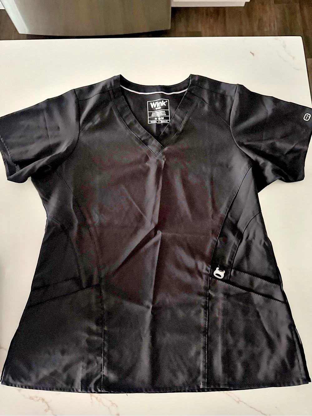 Wink W123 Women's Black Work scrubs. Top and pants size Medium Like New.